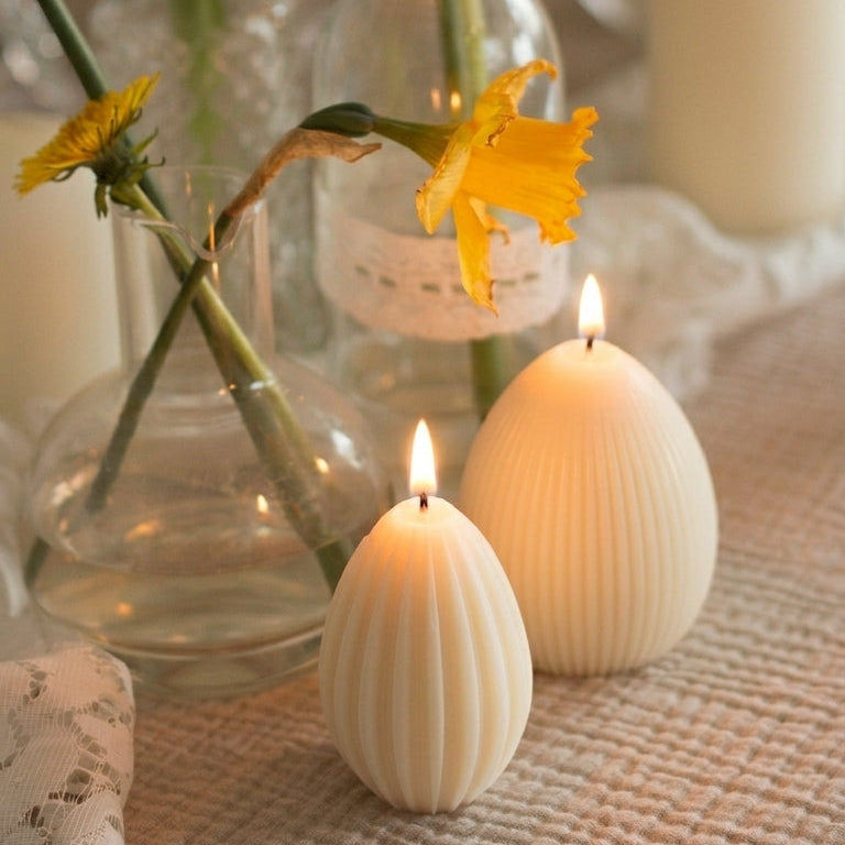 bougie oeuf pour Pâque en cire d'olive