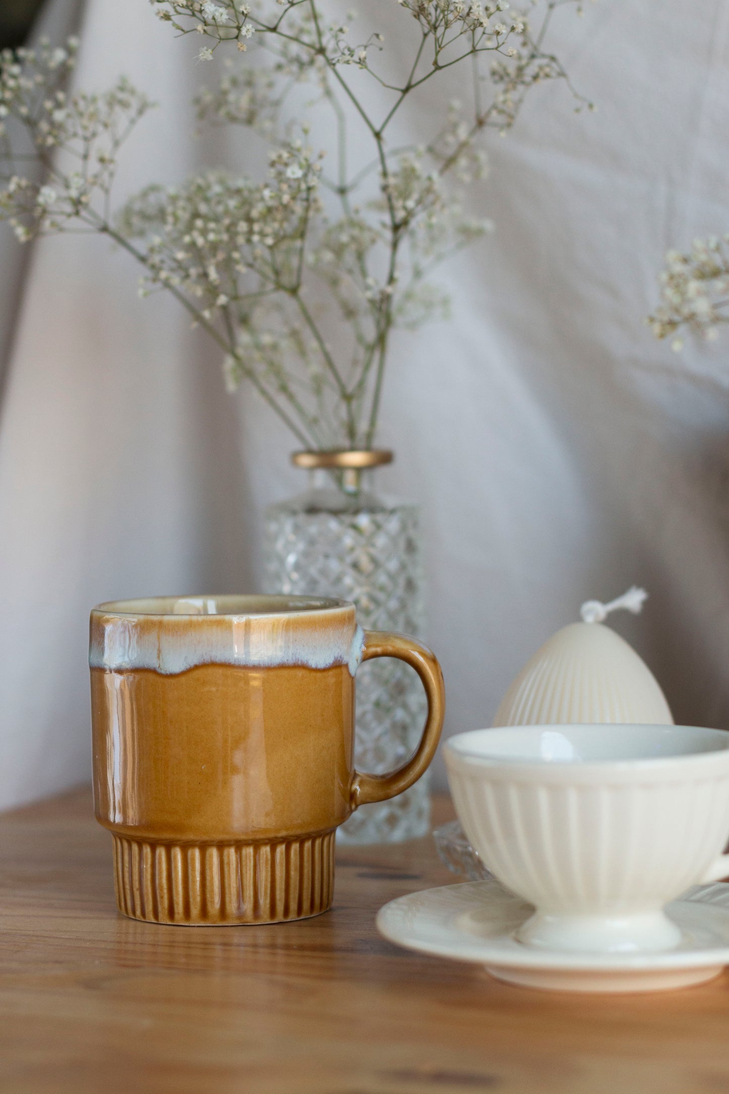 Tasse Bougie Upcyclée Printemps | Praline & Caramel