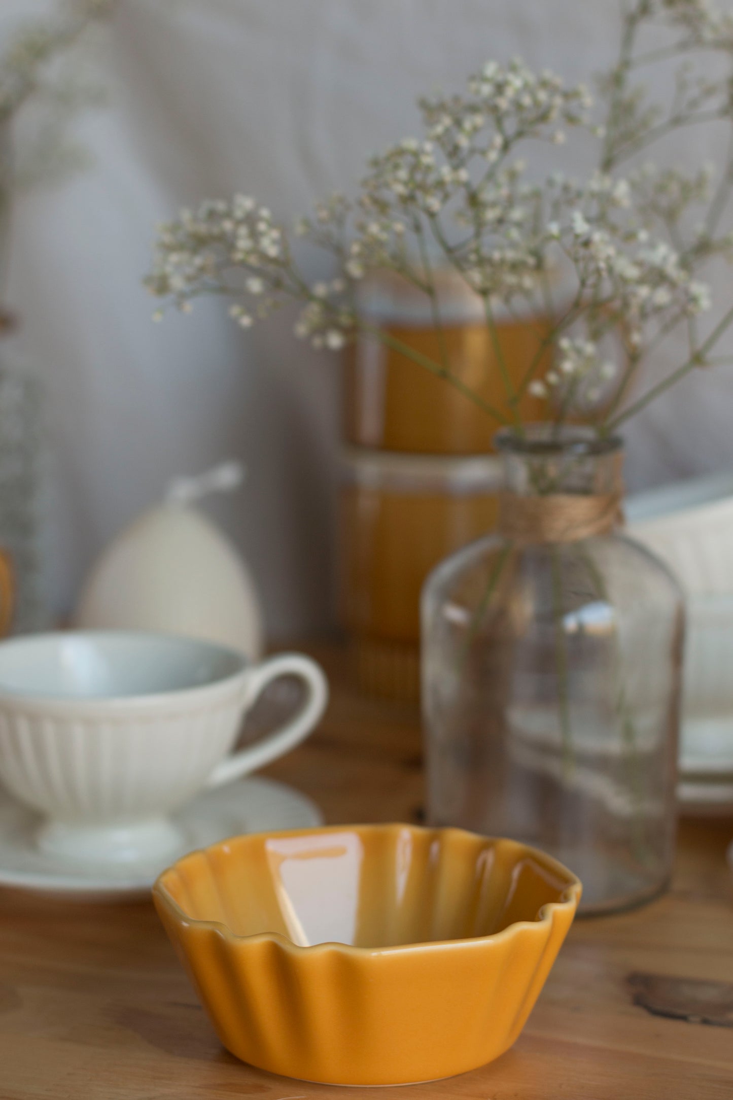 Coupelle Vintage Bougie Upcyclée Printemps | Praline & Caramel