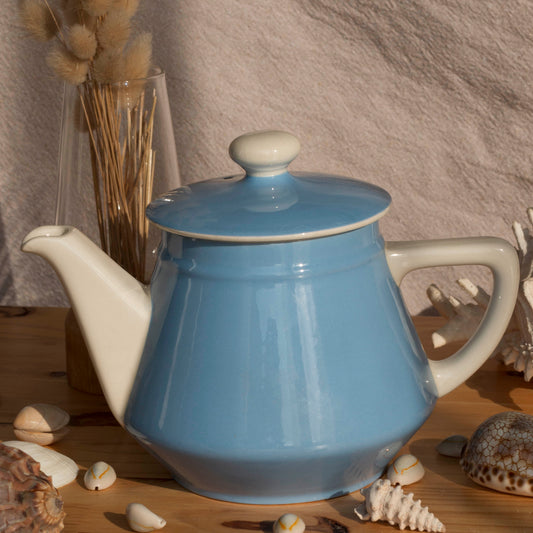 Théière Villeroy & Boch vintage, contenant upcyclé pour bougie Second Joy, pièce unique, Vent d’Été, fait main au Havre.